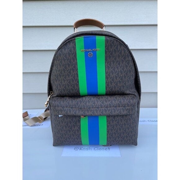 Michael Kors backpack medium stripe signature logo palm green - Picture 11 of 11